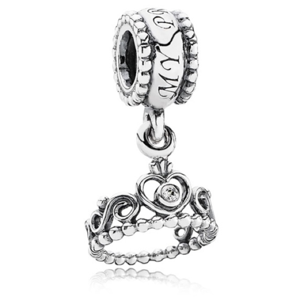 Pandora Sterling Silver Tiara Crown Dangle Charm